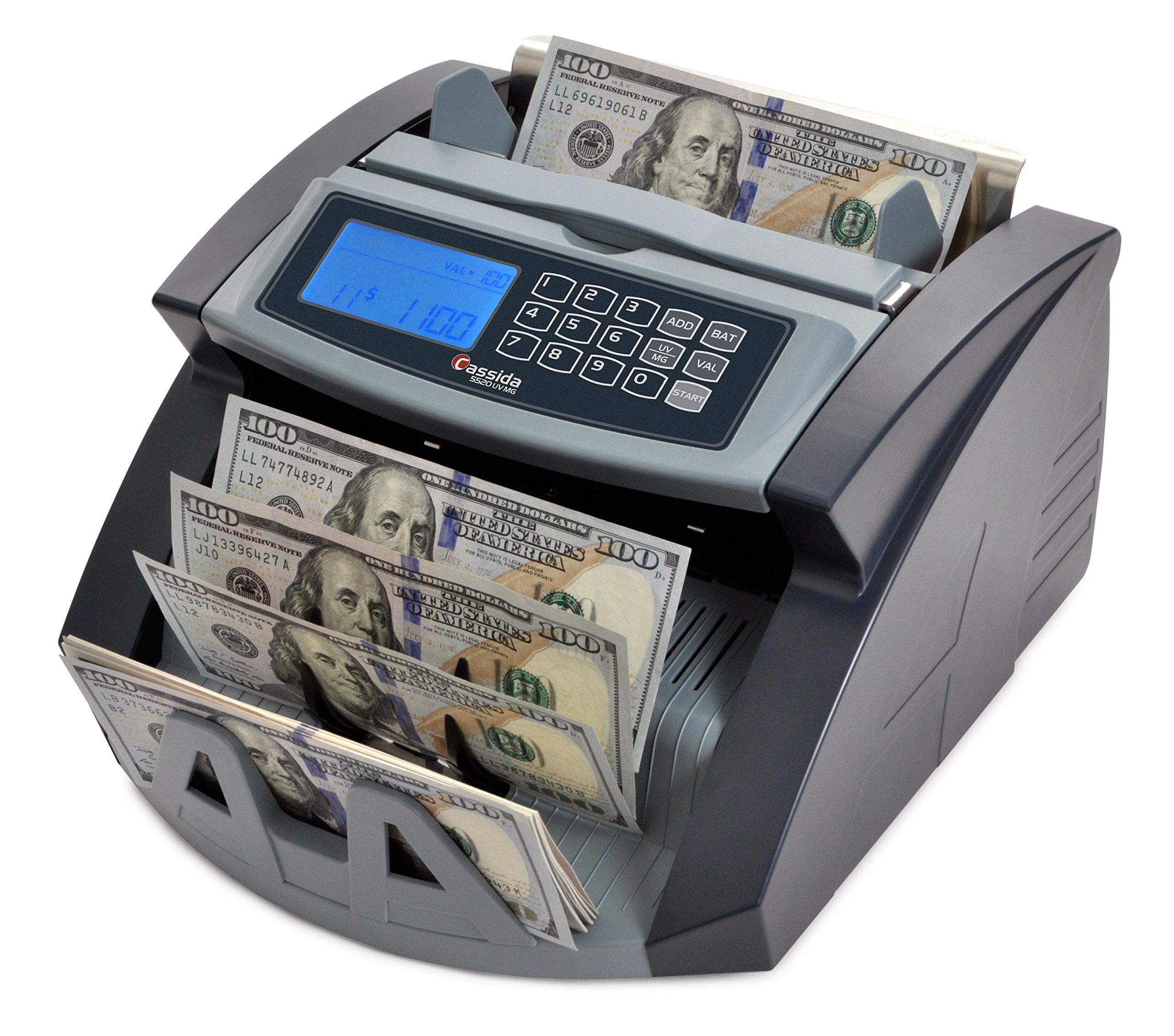 Cassida 5520 UV/MG Money Counter with Counterfeit Bill Detection (Cage)