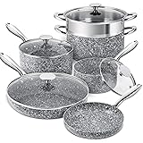 MICHELANGELO Stone Cookware Set 10 Piece, Ultra