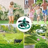 ENJSD Garden Sprinkler Automatic 360° 3 Arm Watering System 2-32 Ft view 7