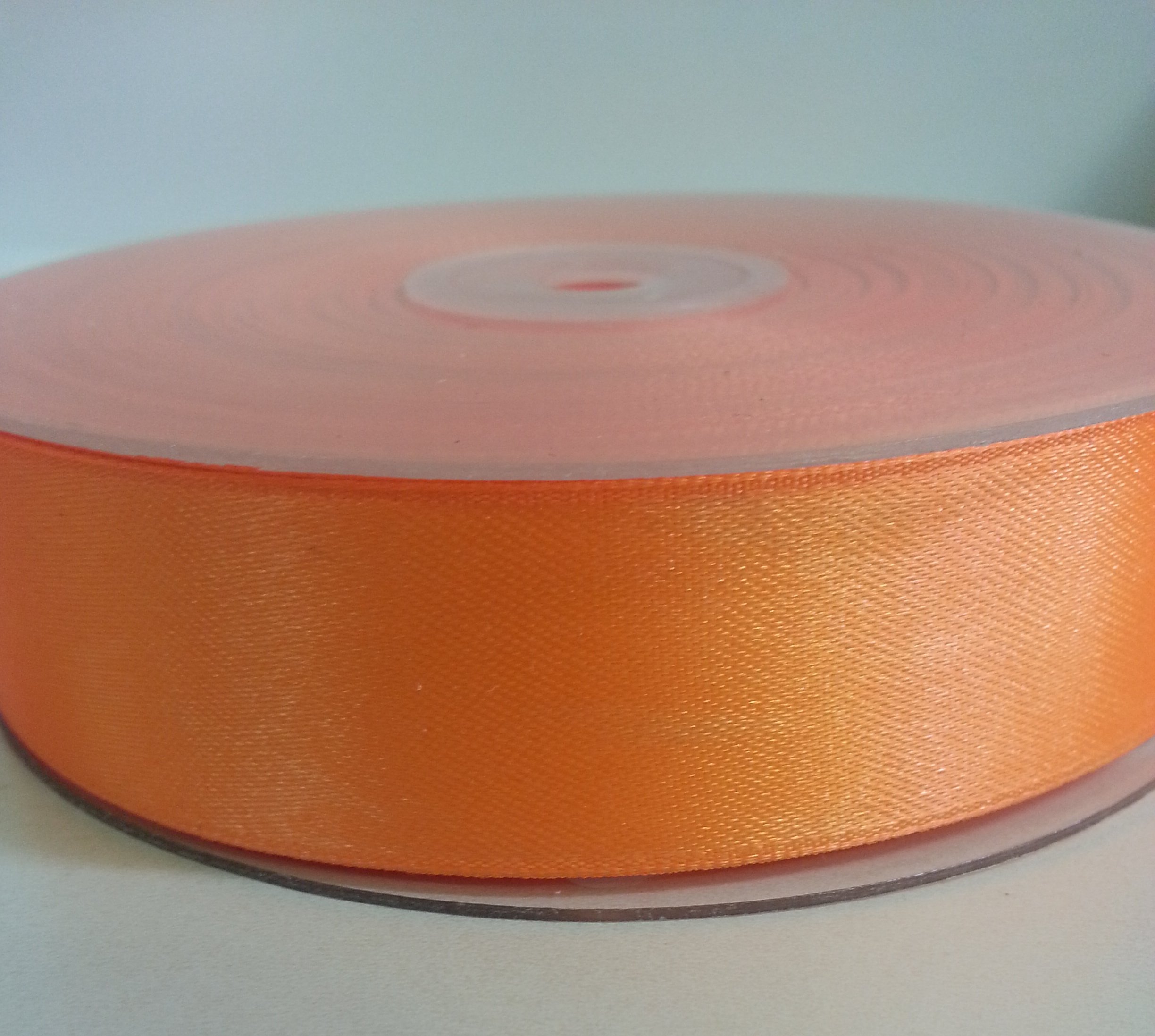 Roll Tape 25 mm x 50 m Double Faced Satin, X REEL Place Cards, Party Favours, pouch, Confetti (ckr25) Arancio