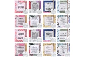 FuWeave 16 Pack Prayer Quilt with Cross Inside Pocket Mini Vintage Scripture Squares Inspirational Christian Prayer Quilt for Women Clergy Pastor Appreciation Grandparents Day Easter Gift (Vintage)