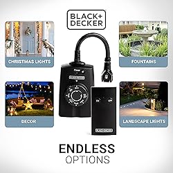 BLACK+DECKER Wireless Outdoor Timer Outlet with