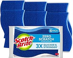 Scotch-Brite Zero Scratch Scrub Sponges for Cleaning Kitchen, Bathroom, and Household, Non-Scratch Sponges Safe for Non-Stick
