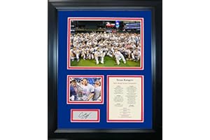 HOFSM.COM Hall of Fame Sports Memorabilia Framed Texas Rangers 2023 World Series Champions Corey Seager MVP Facsimile Laser Engraved Signature Auto 11"x14" Baseball Photo Sig Collage