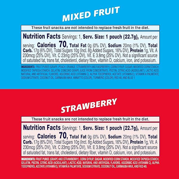 WELCH’S FRUIT SNACKS, MIXED FRUIT & STRAWBERRY SNACK BOX, GLUTEN FREE, 0.8OZ SNACK PACKS (PACK OF 60)