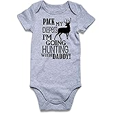 UNIFACO Unisex Baby Funny Saying Outfit Short and Long Sleeve Bodysuits Romper 0-18M