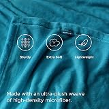 Bedsure Fleece Throw Blanket Teal 130x150 cm Soft Cozy Plush Microfibre view 4