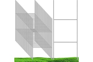 LJLIUDU 25 Pack Yard Sign Stakes Metal，Yard Stakes for Signs 16.5x7 Inches, Signs Yard Stake for Real Estate Sale Signs,Custom Outdoor Sign