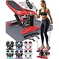 Nordic Lifting Mini Stepper & Stair Climber Machine - w/Resistance Bands Set & Non-Slip Foot Pads - Durable Construction with 330 LBS Weight Capacity - LCD Monitor