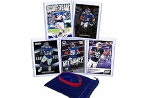 FRUZELG Saquon Barkley Football Cards (5) Assorted Bundle - New York Giants Trading Card Gift Set