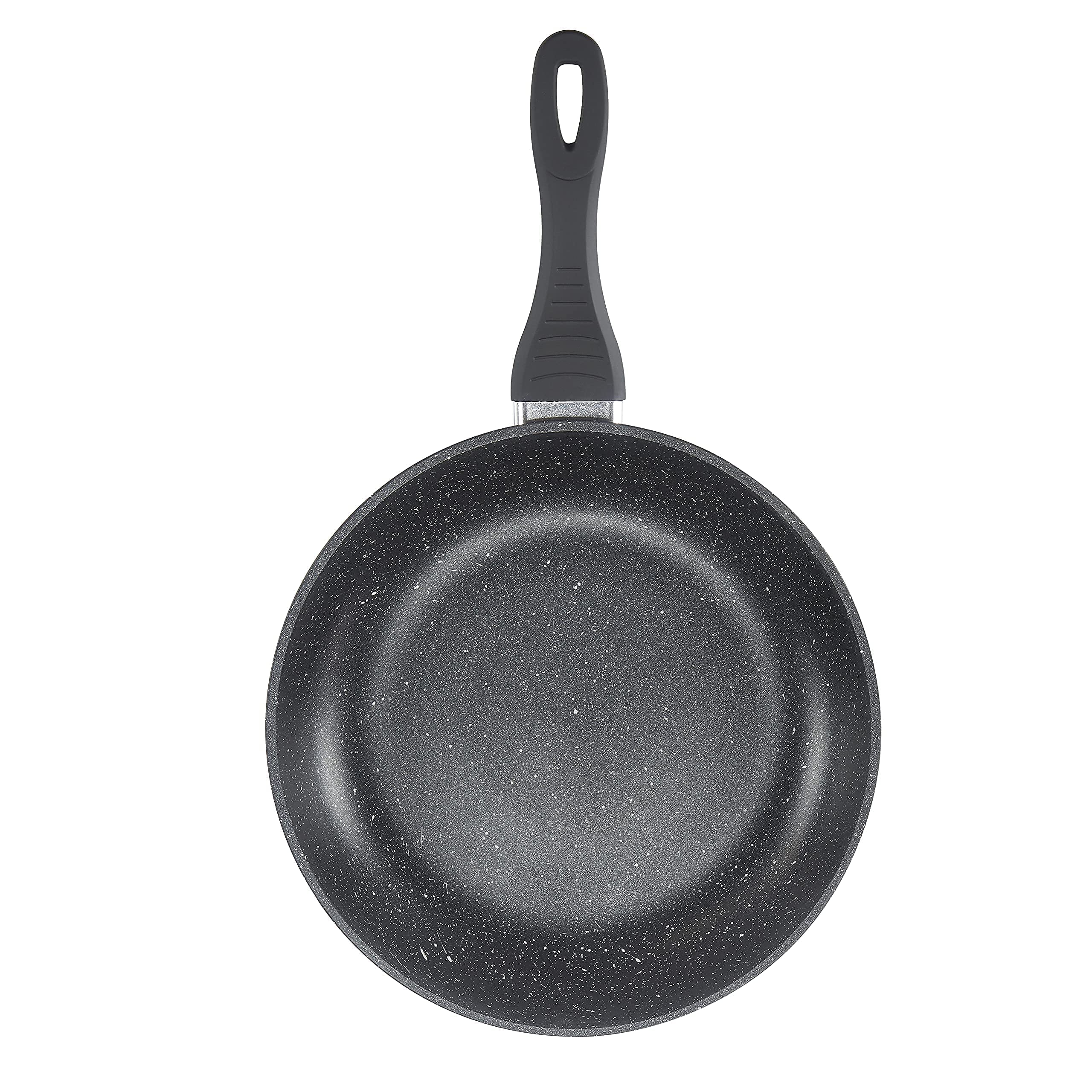 Sovereign Stone Frying Pan with Aluminium High-Tech Non-Stick Coating and Ergonimic Handles, Suitable for All hob Types Including Induction Hob (28cm)