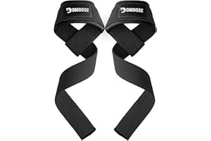 DMoose Fitness Lifting Straps 24" (Pair) - 5mm Padded Durable Wrist Straps for Weightlifting & Powerlifting - Cotton Lifting 