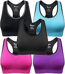 BAOMOSI Women's Seamless Racerback Sports Bra High