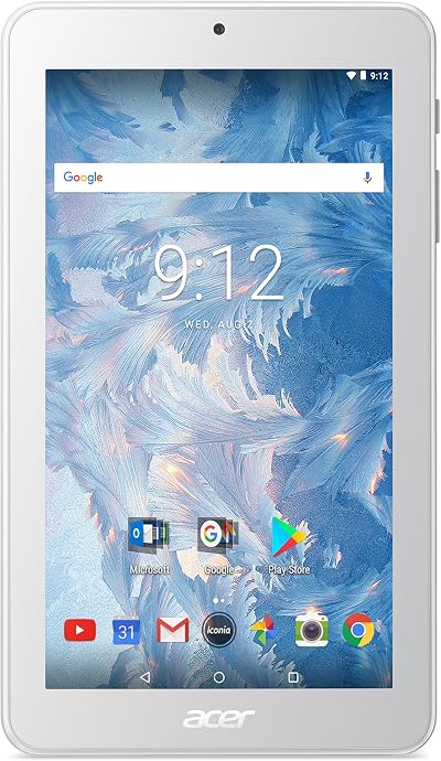 Acer 7-Inch IPS Tablet White MediaTek MT8167A 1GB RAM 16GB Android 7.0