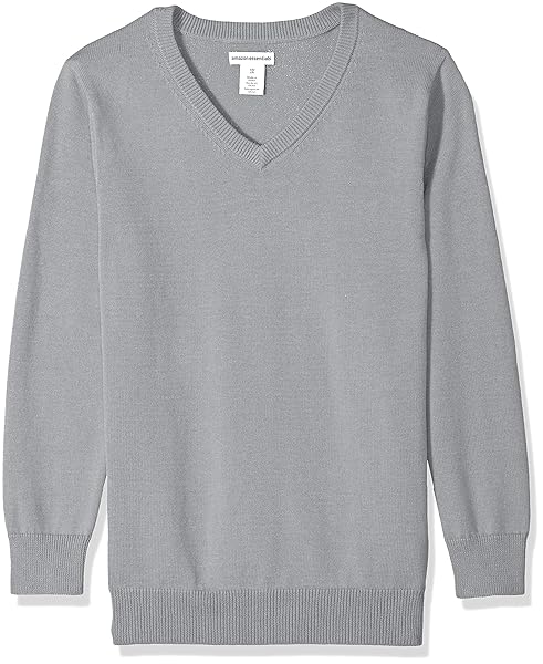 AMAZON ESSENTIALS UNISEX KIDS’ UNIFORM COTTON V-NECK SWEATER,...