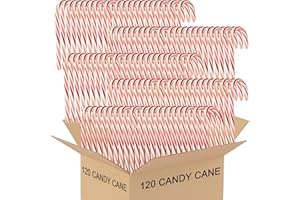 GENERIC Candy Cane Peppermint Classic Red & White - Individually Wrapped (120 Count, Peppermint)