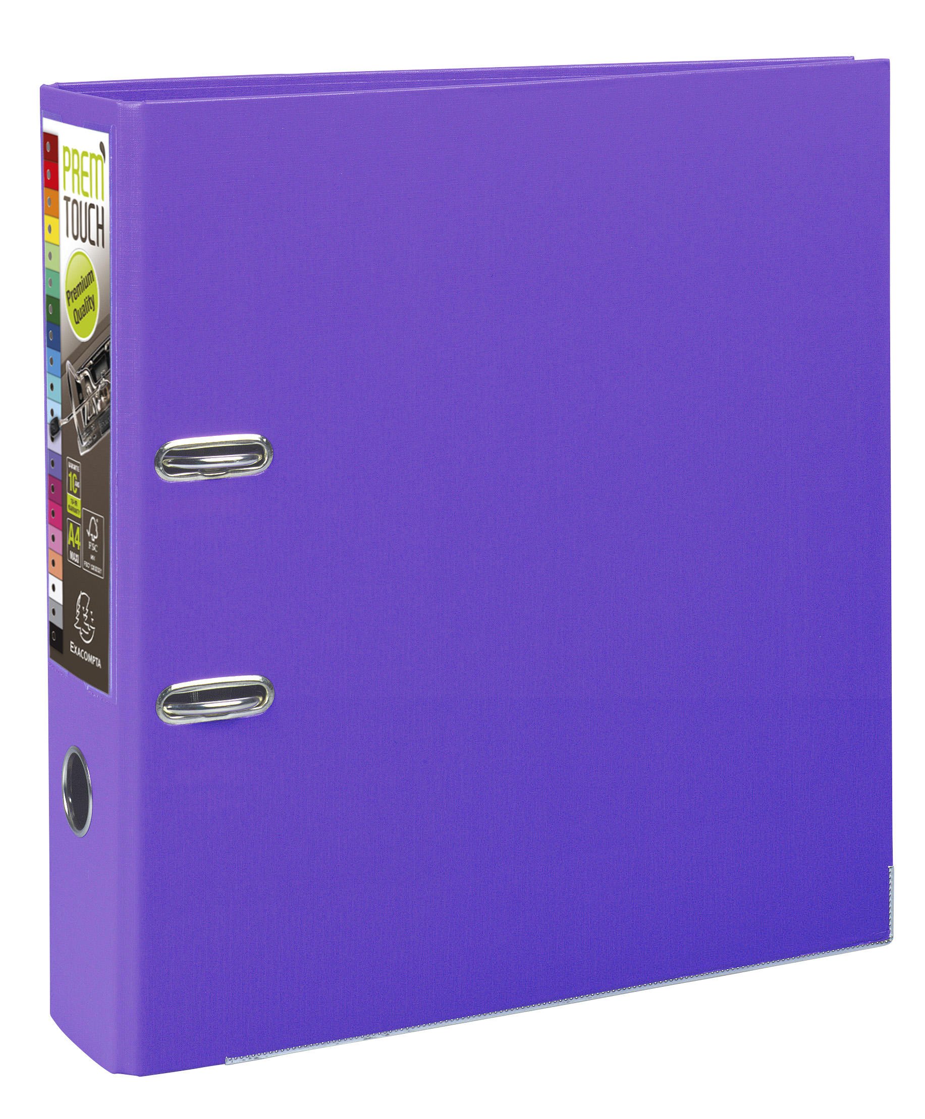 Exacompta - Ref 53357E - Prem'Touch PP Lever Arch File - 320 x 300mm in Size, 2 Rings, Can Hold A4+ Documents, 80mm Spine, 80mm Rings, FSC-Certified - Dark Purple Cover — image 1