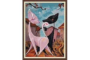 Joy Sunday 11CT Stamped Kits,Still Life and BeautifulScenery Style Embroidery Kit (02.11CT Stamped Kits,Christmas Dwarf 28cm×