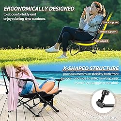 HaSteeL Folding Beach Chair Set of 3, Foldable