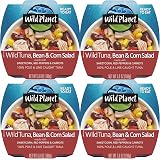 Wild Planet Ready-to-Eat Wild Tuna, Bean & Corn Salad with Organic Sweetcorn, Red Peppers and Carrots, 5.6oz, (Pack of 4)