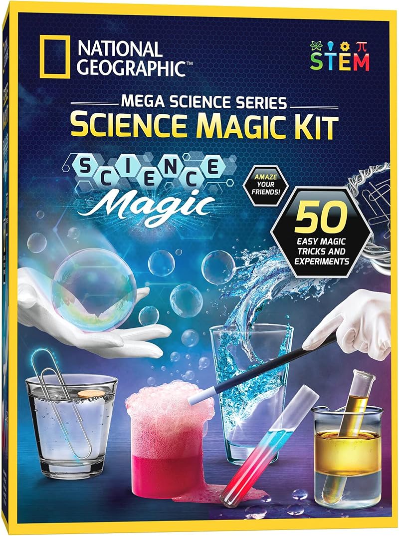 National Geographic Science Magic Kit Kids STEM 50 Experiments Chemistry Gift