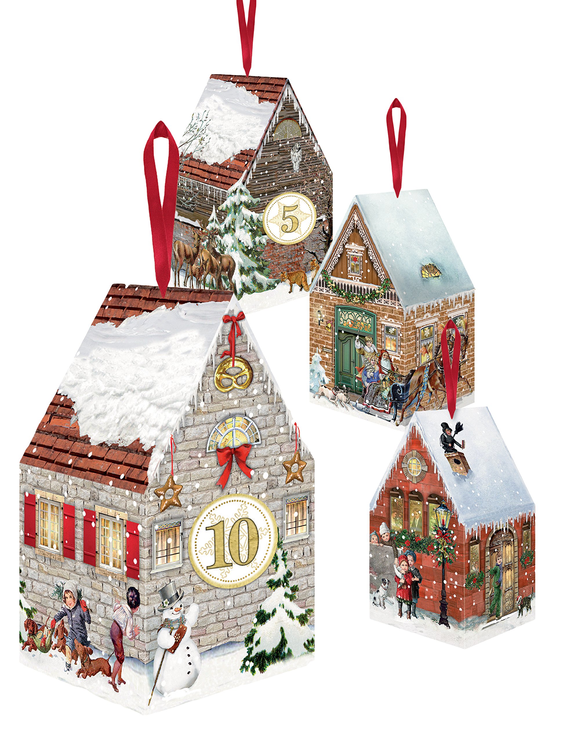 Coppenrath 'Christmas House Advent Calendar' Fillable Hanging Decorations DIY Fillable