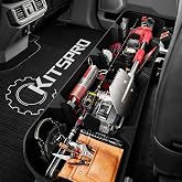 KitsPro 18-Gallon Under Seat Storage for 2015-2026 Ford F-150 SuperCrew &amp; 2017-2026 F-250/F-350 Super Duty &ndash; 3D Laser Scanned Heavy Duty Rear Cargo Box Organizer, Waterproof &amp; Anti-Slip