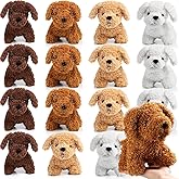 Syhood 16 Pcs Plush Dogs 7.87 Inches Valentines Gifts Stuffed Animal Bulk Adopt a Puppy Favors Back to School Gift for Kids
