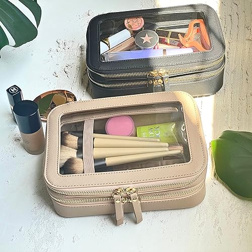 JAZD Clear Makeup Bags, Cosmetic Toiletry Organizer for Women
