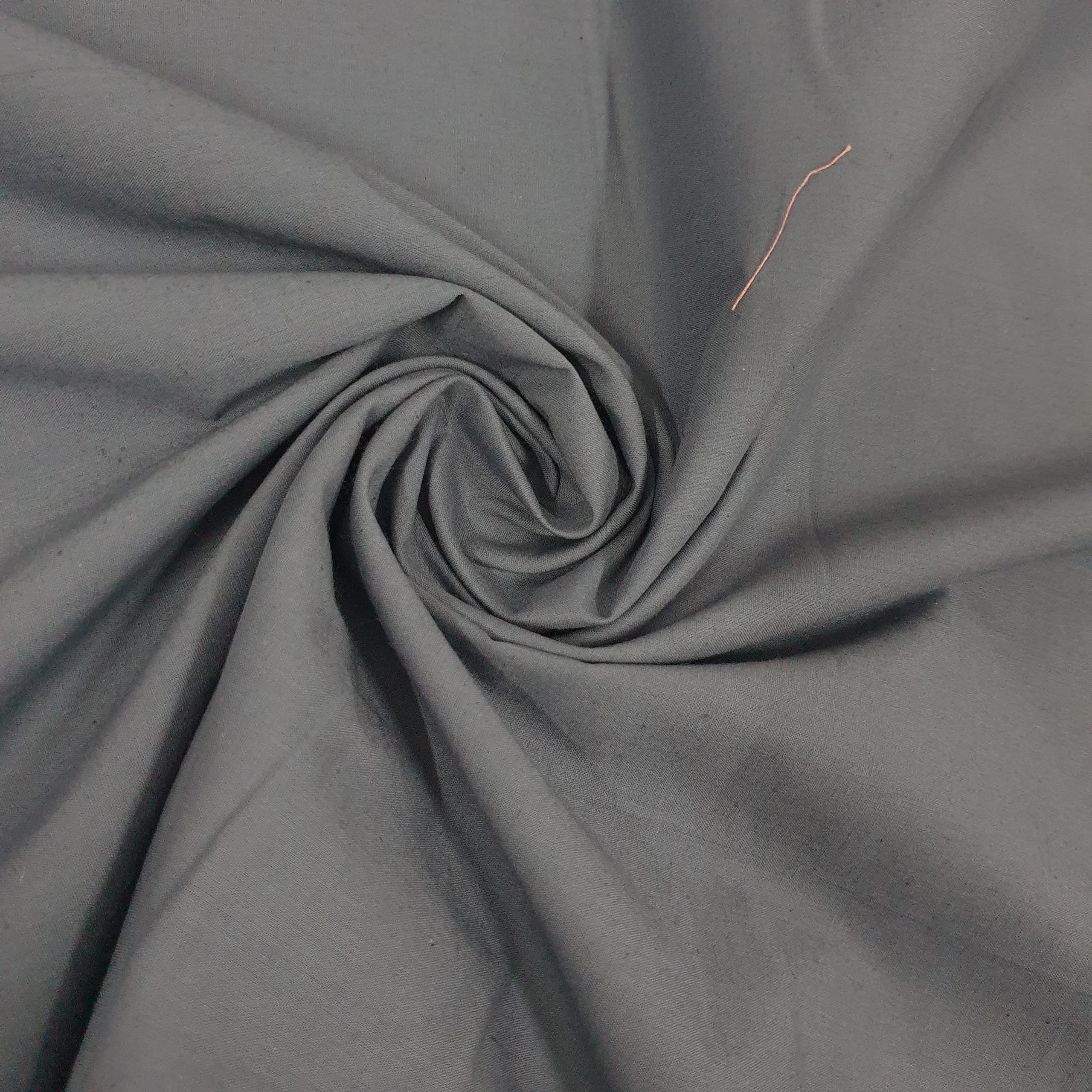 Plain 100% Cotton Egyptian Cambric Poplin Craft Soft Dress Material Fabric 44" (5 Meter, Grey)