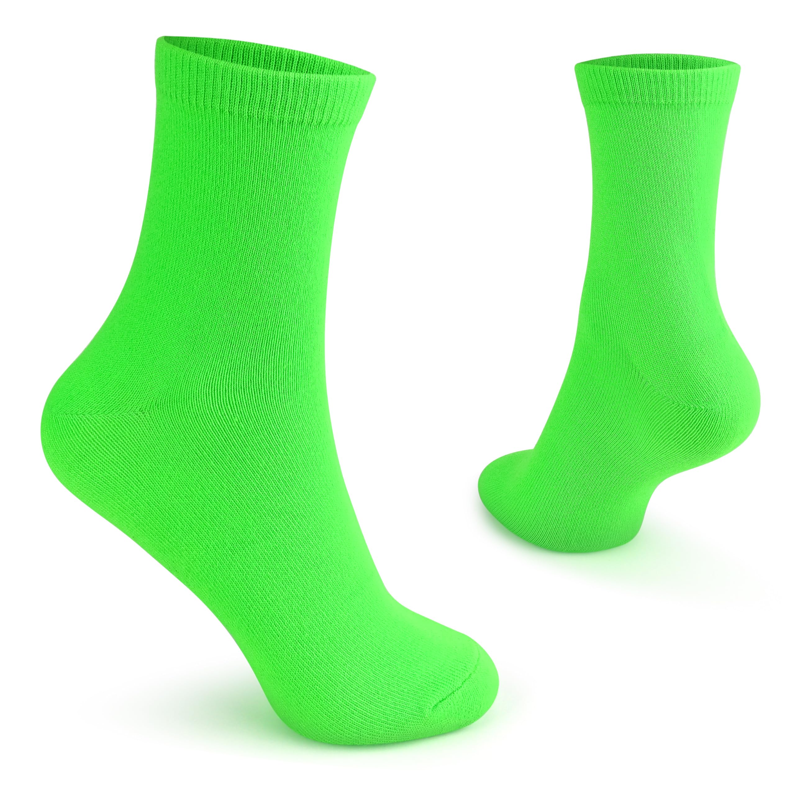 The Glowhouse Men's Neon Teddy Boy Socks Rock N Roll 60s 70s 80s Fancy Dress Socks (Green) for sale | Denton, TX