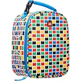 LEGO Kids Classic Heritage Lunch Box, Insulated Soft Reusable Lunch Bag Meal Container for Boys and Girls, Perfect for School or Travel, Meal Tote Keeps Food Cold, Checkered Brick