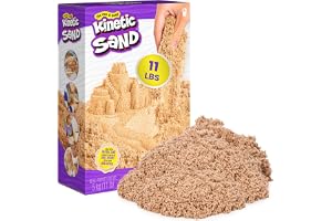 Kinetic Sand, 11lb (5kg) Natural Brown Play Sand for Arts and Crafts, Sandbox, Amazon Exclusive (Packaging May Vary), Moldable Sensory Toys for Ages 3 and up