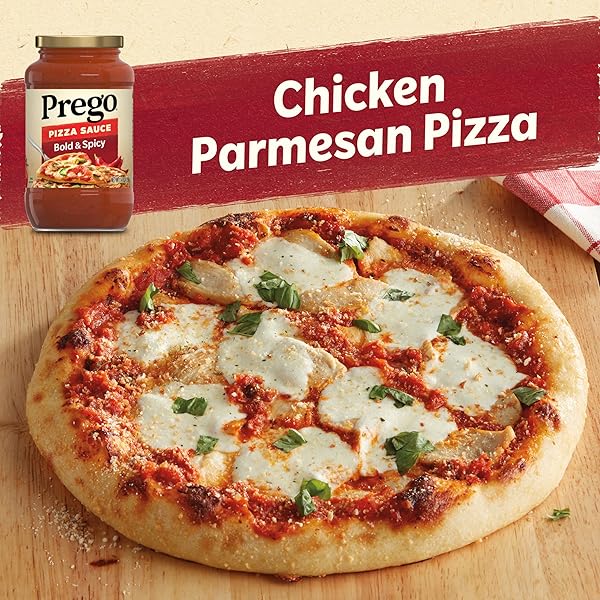 PREGO BOLD AND SPICY PIZZA SAUCE, 14 OZ JAR