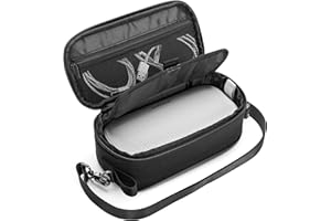 GRAOSO Soft Speaker Carrying Case Compatible with Bose SoundLink Flex Bluetooth Speaker, Mesh Pocket for Charger, Cables and Other Accessories, with Detachable Shoulder Strap to Easy Carrying, Black