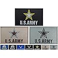 JBCD 3 Pack US Army Flag Patch Force Army Flags Tactical Patch Pride Flag Patch for Clothes Hat Patch Team Military Patch