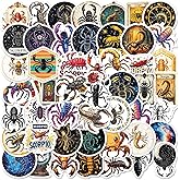 50PCS Scorpio Stickers Aesthetic Waterproof Zodiac Decals – Astrology Vinyl Sticker Pack for Water Bottles, Laptops, Scrapbooking, Journals, Teens & Adults – Scorpio Sign Gifts & Decor