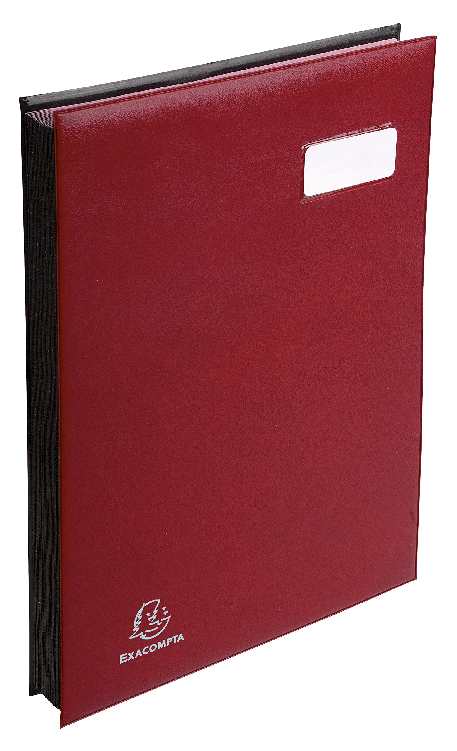 Exacompta - Ref 654779E - Excellence Signature Book - 240 x 320mm in Size, Suitable for A4 Documents, Expanding Spine, Polypropylene, 24 Compartments - Burgundy