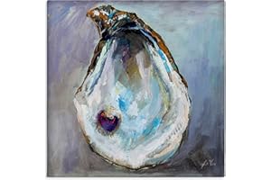 Stupell Industries Oyster Shell with Pearl Canvas Wall Art Design by Jeanette Vertentes