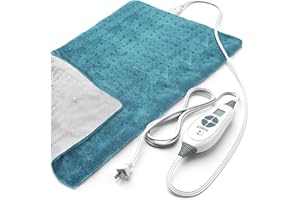 Pure Enrichment® PureRelief® XL Heating Pad - 12" x 24" Electric Heating Pad for Back Pain & Cramps, 6 Heat Settings, FSA/HSA Eligible, Soft Machine Wash Fabric, Auto-Off & Moist Heat