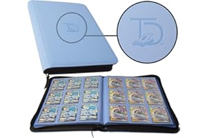 TopDeck 500 Card Ringless Zip Binder Pro - 9-Pocket Pages Side Load Sleeve TCG Storage Portfolio, Compatible with Pokemon, Yu-Gi-Oh, One Piece, MTG, Comic Trading Collectible Cards - Blue
