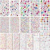 Sticker Gems for Kids Crafts, 6176pcs Self-Adhesive Rhinestone Stickers | Multiple styles, assorted shapes, vibrant color mix&mdash;mix and match freely. Strong adhesive stays put. Easy for kids.