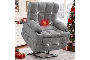 Korser Oversized Dual Motor Power Lift Recliner for Elderly with Adjustable Headrest, Extra Wide Recliner Chairs with Massage and Heat, Electric Lift Chair with Storebox Cupholder, USB Ports, Type C