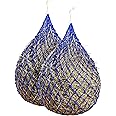 Harrison Howard Slow Feed Hay Net Horse 2 Pcs Horse Feeding Supplies Blue 40" Length with 2" Holes