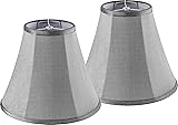 GO&SO Grey Bell Lamp Shades Set of 2 Meduim Lamp