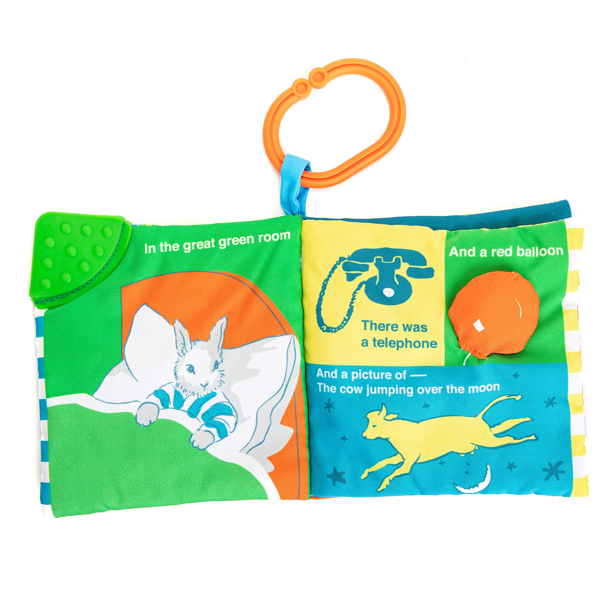 KIDS PREFERRED Goodnight Moon Soft Book with On The Go Clip, 5 Inches