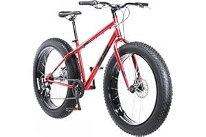 Mongoose Dolomite Fat Tire Mountain Bike, for Men and Women, 26 Inch Wheels, 4 Inch Wide Knobby Tires, 7-Speed, Adult Steel F