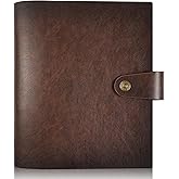 Photo Album 4x6 300 Pockets, Genuine Leather Photo Albums 300 Photos with Writing Space 40 Writing Paper, Family Wedding Travel Kids Graduation Ultrasound Baby Picture Album Scrapbook, Gifts, Brown