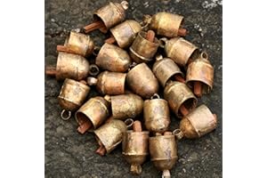 DADDY SHOPPE Rustic Small Cow Bells for Crafts Christmas Tree Jingle Hanging Bell Ornaments Wind Chimes (10)