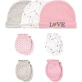 Hudson Baby Unisex Baby Cotton Cap and Scratch Mitten Set